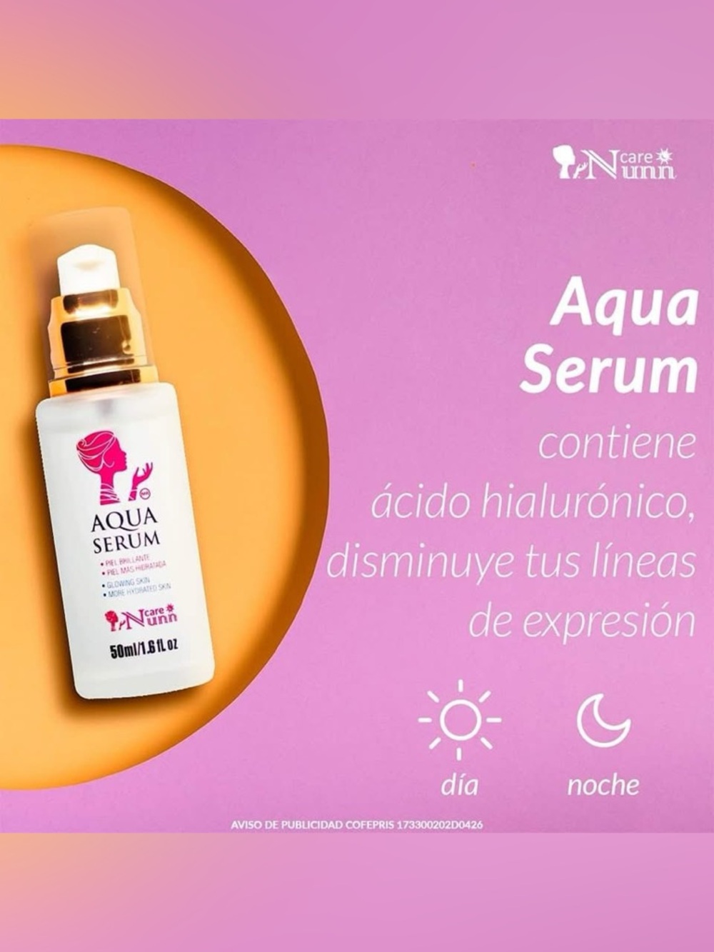 Nunn Care Aqua Serum 100% Original Hydrating Facial Serum – 50ml (White & Gold) - Picture 6 of 6